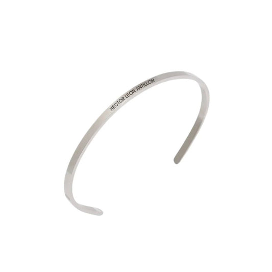 Silver personalized dainty bracelet