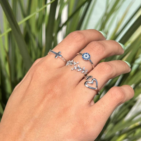 Silver Leaf Ring