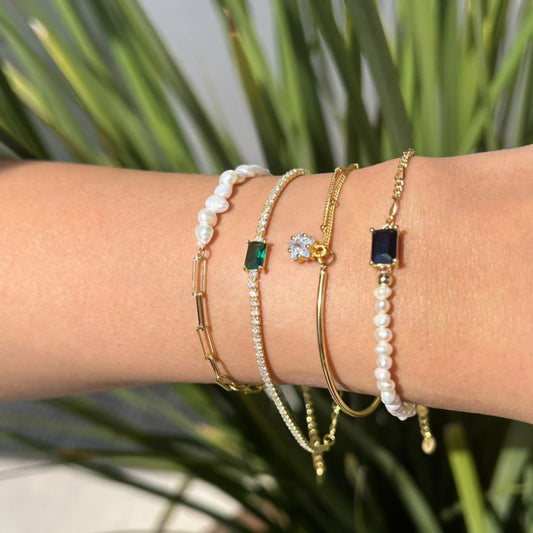 Golden Bracelet Tennis Green