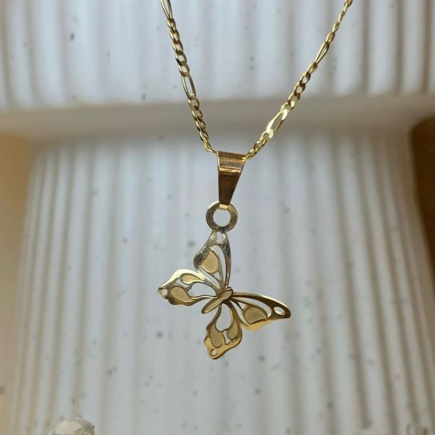 Small butterfly charm 10k