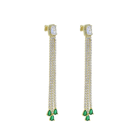 ARETES LONG TEAR GREEN